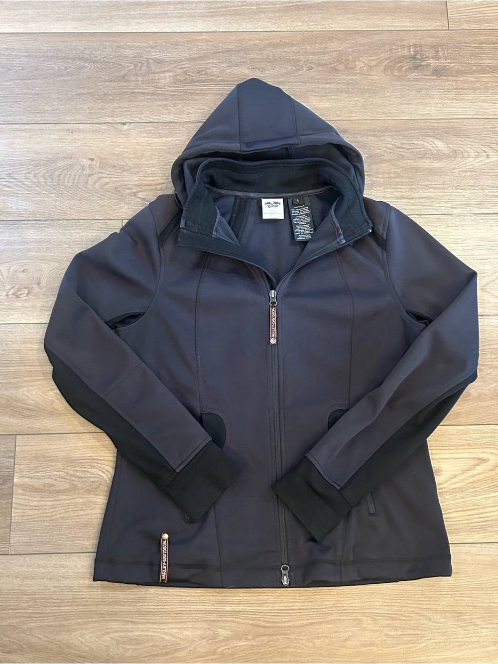 Harley-Davidson Soft Shell Hooded Jacket Black Women’s Large